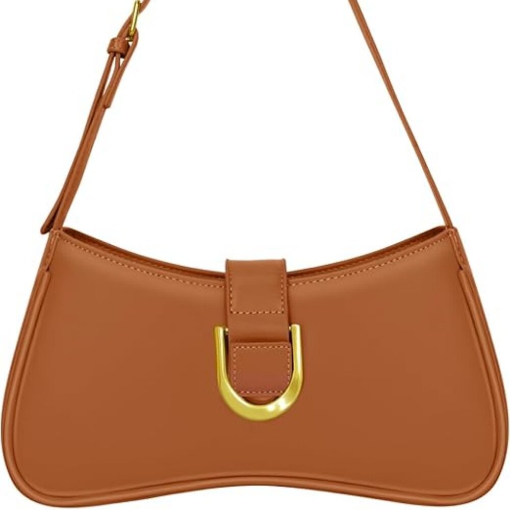 Shoulder Bag for Women Y2K Trendy Underarm Purse, Vegan Leather Clutch Hobo Hand